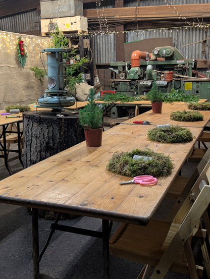 Christmas Wreath Workshop Ridley Sawmill, Ansty. Saturday 5th December
