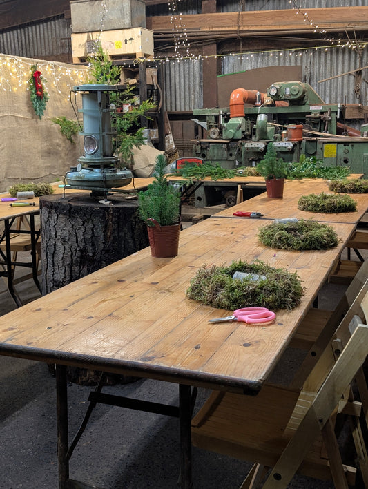 Christmas Wreath Workshop Ridley Sawmill, Ansty. Saturday 5th December