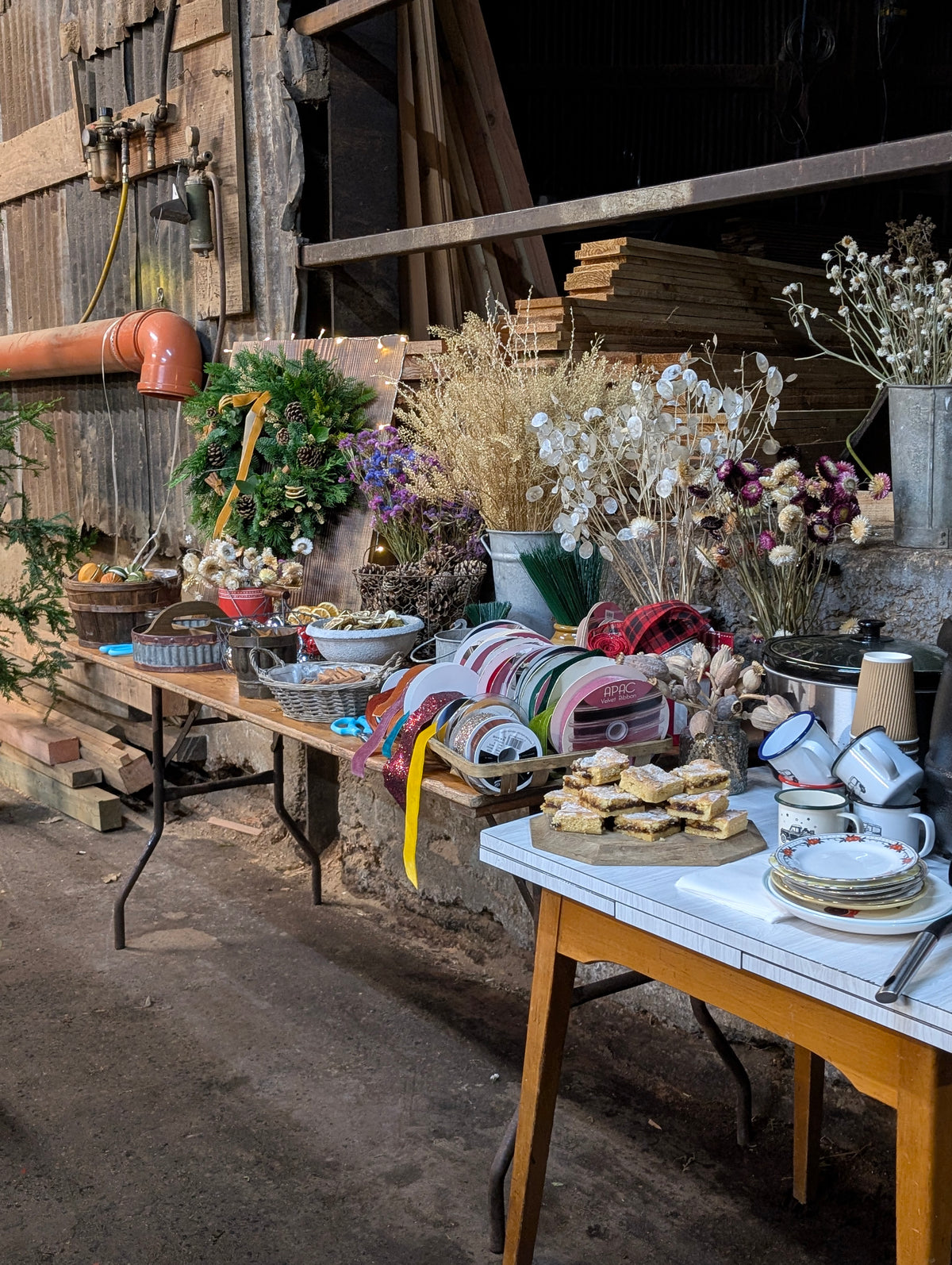 Christmas Wreath Workshop Ridley Sawmill, Ansty. Saturday 5th December